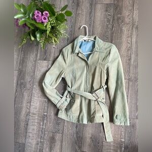 💚JOHN PAUL RICHARD- Green leather Jacket, large